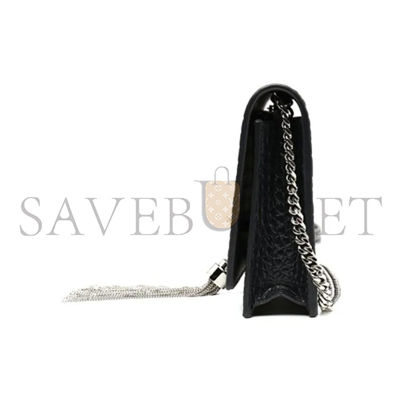 YSL KATE MONOGRAM TASSEL CHAIN WALLET IN CALFSKIN CROCODILE EMBOSSED 452159DND1N1000 (19*12.5*4cm)